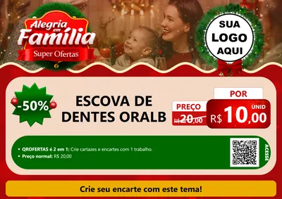 Modelo de Cartaz para Cartaz A4 Horizontal com o tema Alegria Em Família - Super Ofertas para Higiene Pessoal