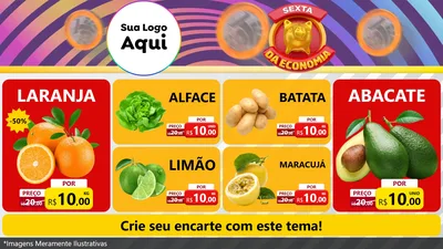 Modelo de TV para TV Horizontal com o tema Sexta da Economia para Hortifrúti