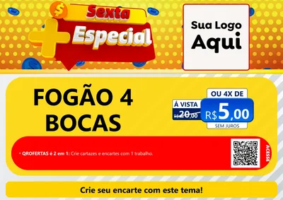 Modelo de Cartaz para Cartaz A4 Horizontal com o tema Sexta Mais Especial para Móveis e Eletro