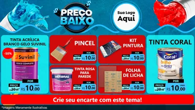 Modelo de TV para TV Horizontal com o tema Preço Baixo - Tintas para Tintas e Ferramentas
