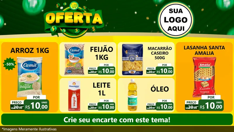 Modelo de TV para TV Horizontal com o tema Oferta para Supermercado