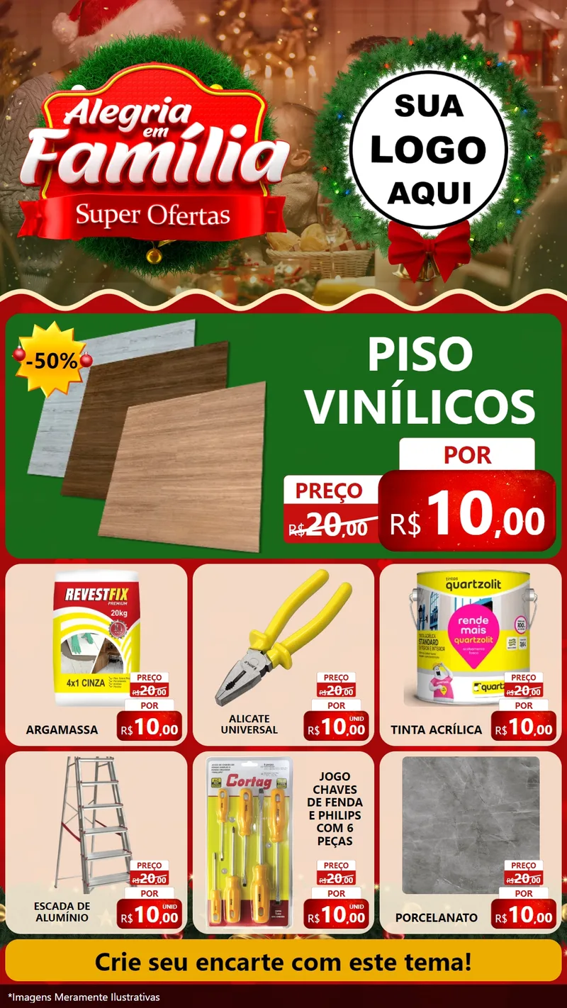 Modelo de Rede Social para Stories com o tema Alegria Em Família - Super Ofertas para Material para Construção
