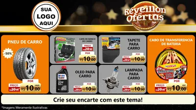 Modelo de TV para TV Horizontal com o tema Réveillon de Ofertas para Auto peças