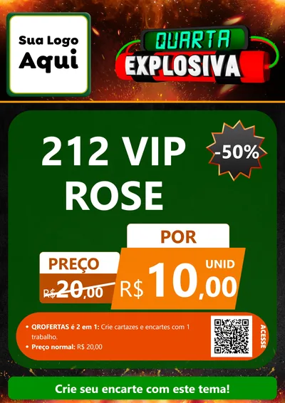Modelo de Cartaz para Cartaz A4 Vertical com o tema Quarta Explosiva para Perfumes
