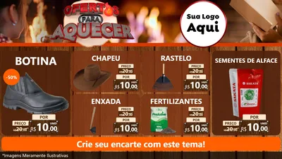 Modelo de TV para TV Horizontal com o tema Ofertas Para Aquecer para Agropecuária