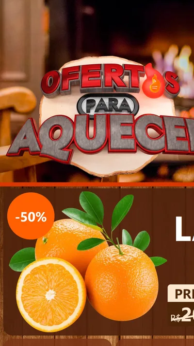 Modelo de Rede Social para Stories com o tema Ofertas Para Aquecer para Hortifrúti