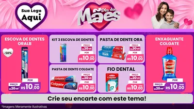 Modelo de TV para TV Horizontal com o tema Dia das Mães para Higiene Pessoal
