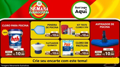 Modelo de TV para TV Horizontal com o tema Semana Farroupilha para Produtos para Piscina