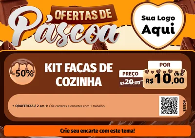 Modelo de Cartaz para Cartaz A4 Horizontal com o tema Ofertas de Páscoa para Utilidades Domésticas