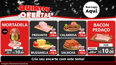 Modelo de TV para TV Horizontal com o tema Quintou de Ofertas para Frios e Laticínios