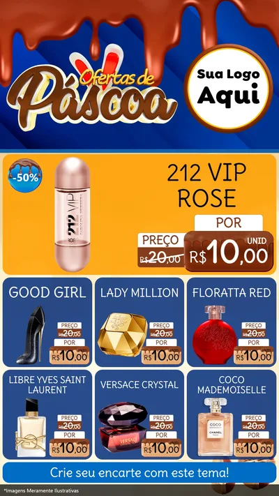 Modelo de Rede Social para Stories com o tema Ofertas de Páscoa para Perfumes