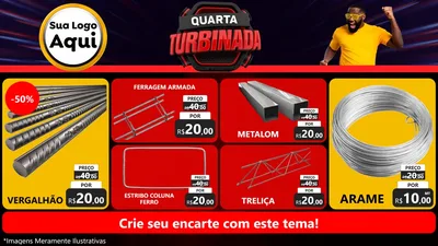 Modelo de TV para TV Horizontal com o tema Quarta Turbinada para Ferragens