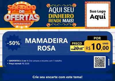 Modelo de Cartaz para Cartaz A4 Horizontal com o tema Sábado de Ofertas Imperdíveis para Bebês