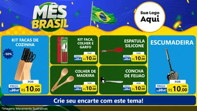 Modelo de TV para TV Horizontal com o tema Mês do Brasil para Utilidades Domésticas
