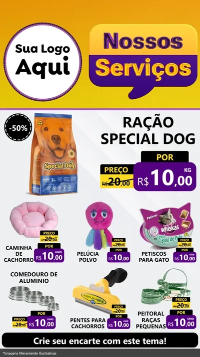 Modelo de Rede Social para Stories com o tema Nossos Serviços para Pet Shop