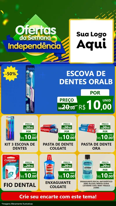 Modelo de Rede Social para Stories com o tema Ofertas da Semana da Independência para Higiene Pessoal