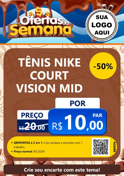 Modelo de Cartaz para Cartaz A4 Vertical com o tema Ofertas da Semana - Páscoa para Calçados