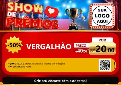Modelo de Cartaz para Cartaz A4 Horizontal com o tema Show de Prêmios para Ferragens