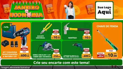 Modelo de TV para TV Horizontal com o tema Janeiro da Economia para Maquinas e Ferramentas