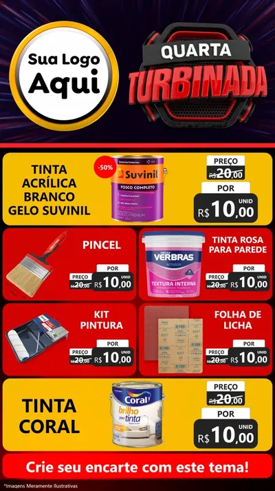 Modelo de TV para TV Vertical com o tema Quarta Turbinada para Tintas e Ferramentas