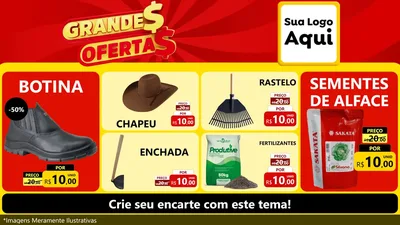Modelo de TV para TV Horizontal com o tema Grandes Ofertas para Agropecuária