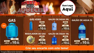 Modelo de TV para TV Horizontal com o tema Ofertas Para Aquecer para Água e gás