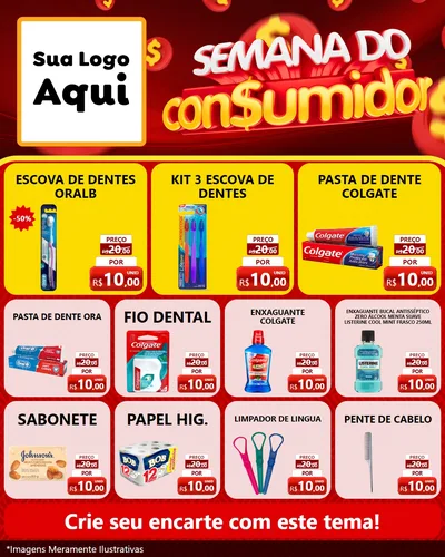 Modelo de Rede Social para Feed Instagram com o tema Semana do Consumidor para Higiene Pessoal
