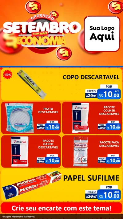 Modelo de TV para TV Vertical com o tema Operação Setembro Com Muita Economia para Embalagens