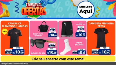 Modelo de TV para TV Horizontal com o tema Carnaval de Ofertas para Roupas e acessórios