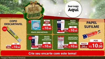 Modelo de TV para TV Horizontal com o tema Ofertas de Natal para Embalagens