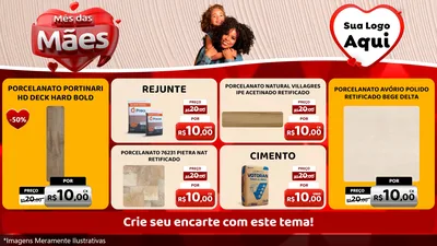 Modelo de TV para TV Horizontal com o tema Mês das Mães para Pisos e revestimentos