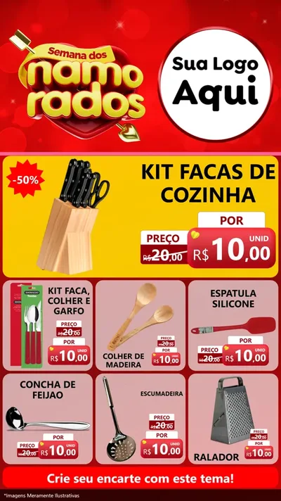 Modelo de Rede Social para Stories com o tema Semana dos namorados para Utilidades Domésticas