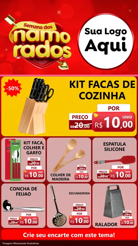 Modelo de Rede Social para Stories com o tema Semana dos namorados para Utilidades Domésticas