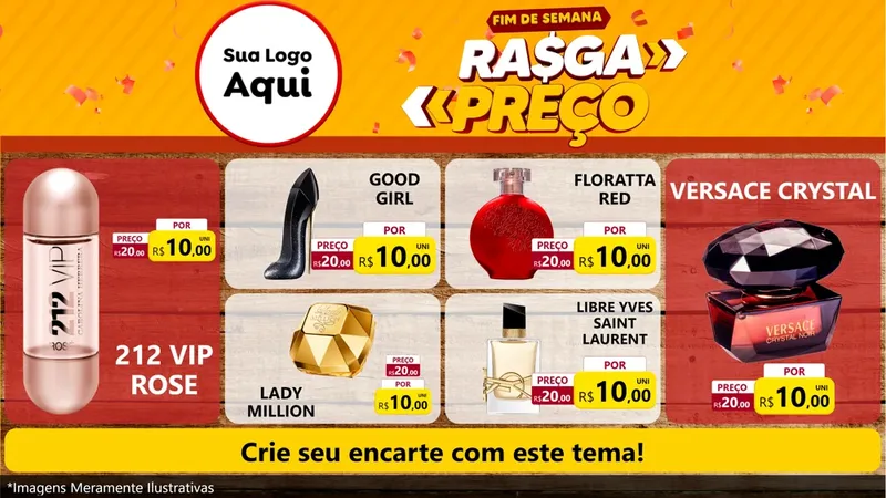 Modelo de TV para TV Horizontal com o tema Fim de Semana Rasga Preços para Perfumes