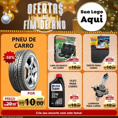 Modelo de Rede Social para Feed Facebook com o tema Ofertas de Fim de Ano para Auto peças