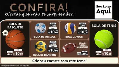 Modelo de TV para TV Horizontal com o tema Confira! Ofertas que irão te surpreender! para Artigos Esportivos