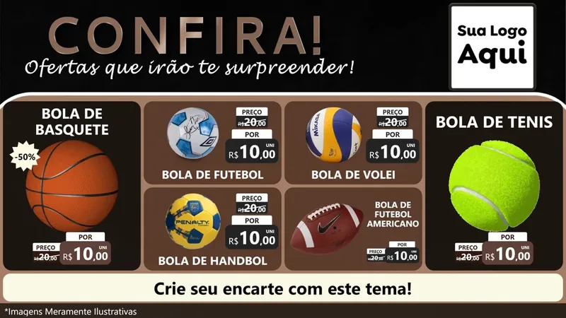 Modelo de TV para TV Horizontal com o tema Confira! Ofertas que irão te surpreender! para Artigos Esportivos