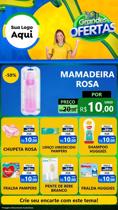 Modelo de Rede Social para Stories com o tema Grandes Ofertas para Bebês
