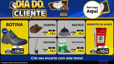 Modelo de TV para TV Horizontal com o tema Dia Do Cliente para Agropecuária