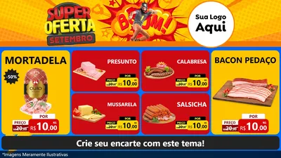 Modelo de TV para TV Horizontal com o tema Super Oferta Setembro para Frios e Laticínios