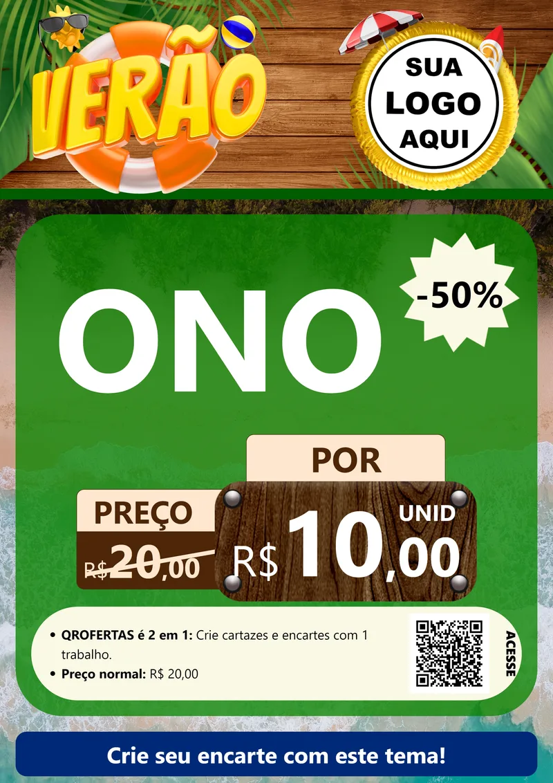 Modelo de Cartaz para Cartaz A4 Vertical com o tema Verão para Óticas