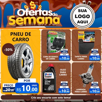 Modelo de Rede Social para Feed Facebook com o tema Ofertas da Semana - Páscoa para Auto peças
