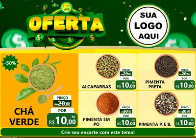 Modelo de Encarte para Encarte A4 Horizontal com o tema Oferta para Produtos Naturais