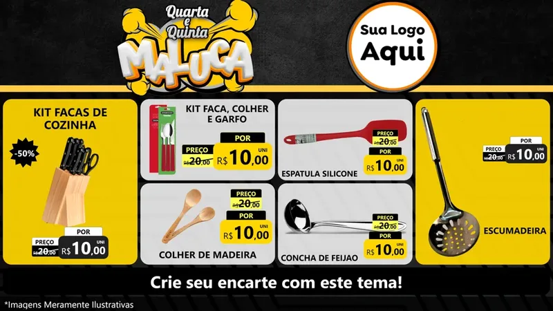 Modelo de TV para TV Horizontal com o tema Quarta e Quinta Maluca para Utilidades Domésticas