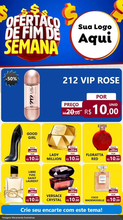 Modelo de Rede Social para Stories com o tema Ofertaço de Fim de Semana para Perfumes