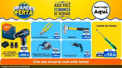 Modelo de TV para TV Horizontal com o tema Grandes Ofertas para Maquinas e Ferramentas
