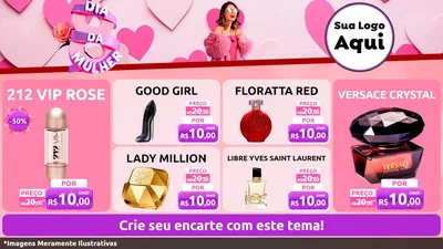 Modelo de TV para TV Horizontal com o tema Dia da Mulher para Perfumes