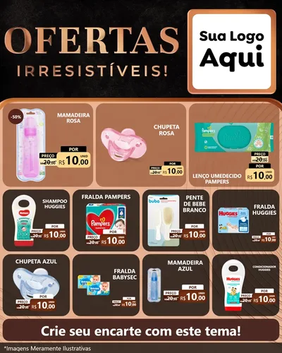Modelo de Rede Social para Feed Instagram com o tema Ofertas Irresistíveis! para Bebês