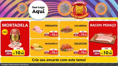 Modelo de TV para TV Horizontal com o tema Quarta da Economia para Frios e Laticínios