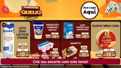 Modelo de TV para TV Horizontal com o tema Festival do Queijo para Frios e Laticínios